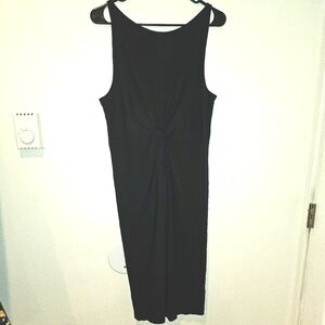 Hd In Pairs Black Maxi Twist-Front Dress - Women's Sz L Excellent Condition